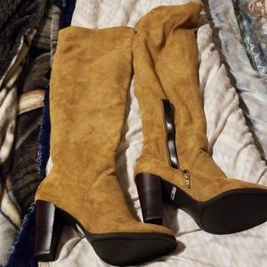 Skechers Faux Suede Knee High Camel boots
